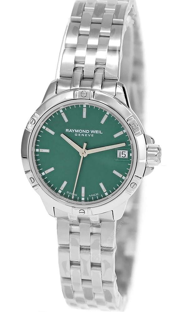RAYMOND WEIL Tango Quartz SS 30MM Green Dial Women's Watch 5960-ST