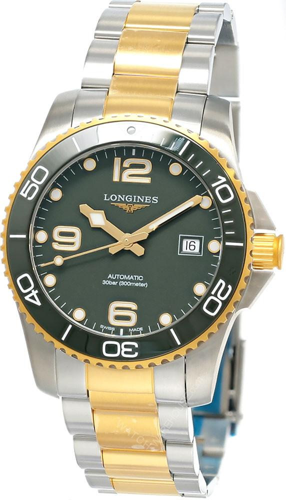 LONGINES Hydro Conquest Automatic SS 41MM Green Dial Men's Watch L3.781.3.06.7