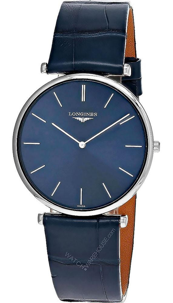 LONGINES La Grande Classique 37MM Blue Dial Leather Men's Watch L4