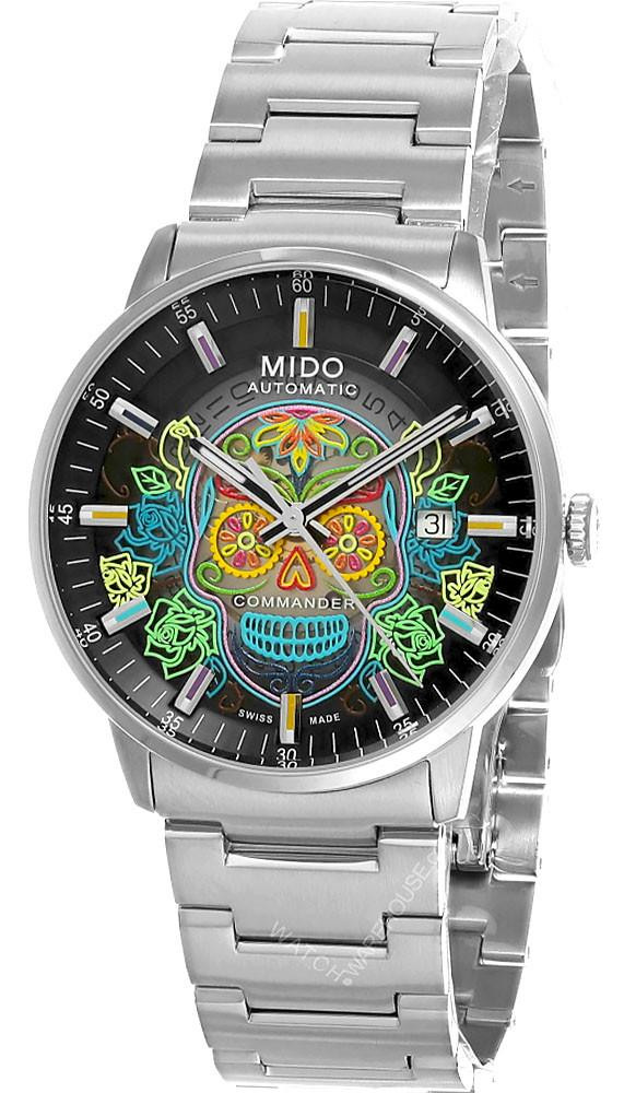 【メロディ】 MIDO Commander Gradient Catrines Automatic 40MM Black Dial Men's