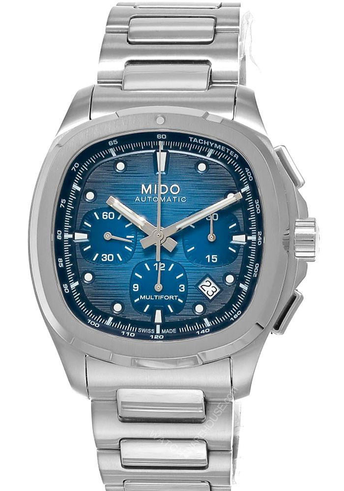 MIDO Multifort TV Chronograph 42MM Blue Dial Men's Watch M049