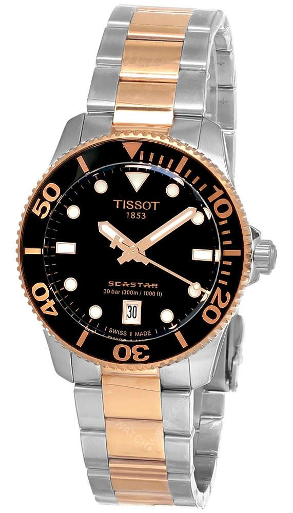 TISSOT Seastar 1000 Quartz 36MM Black Dial Unisex Watch T120