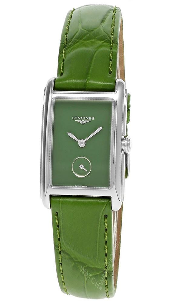 LONGINES DolceVita Quartz 23MM Green Leather Women's Watch L5