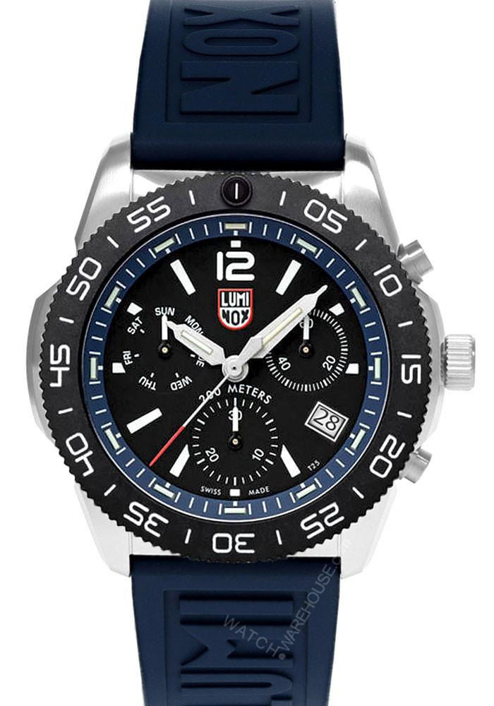 LUMINOX Pacific Diver Chronograph 44MM Black Dial Rubber Men's