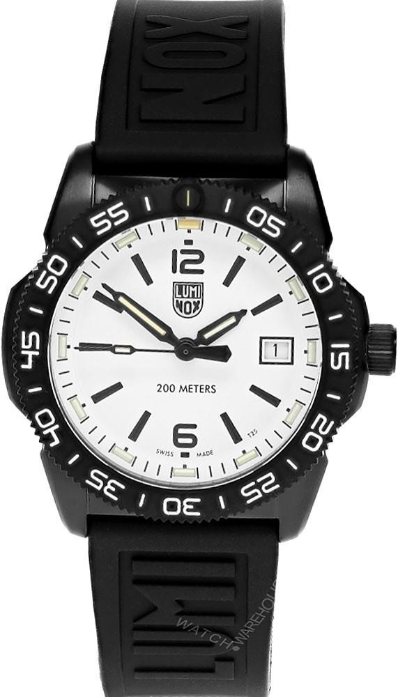 LUMINOX Pacific Diver Ripple Quartz 39MM White Dial Rubber Men