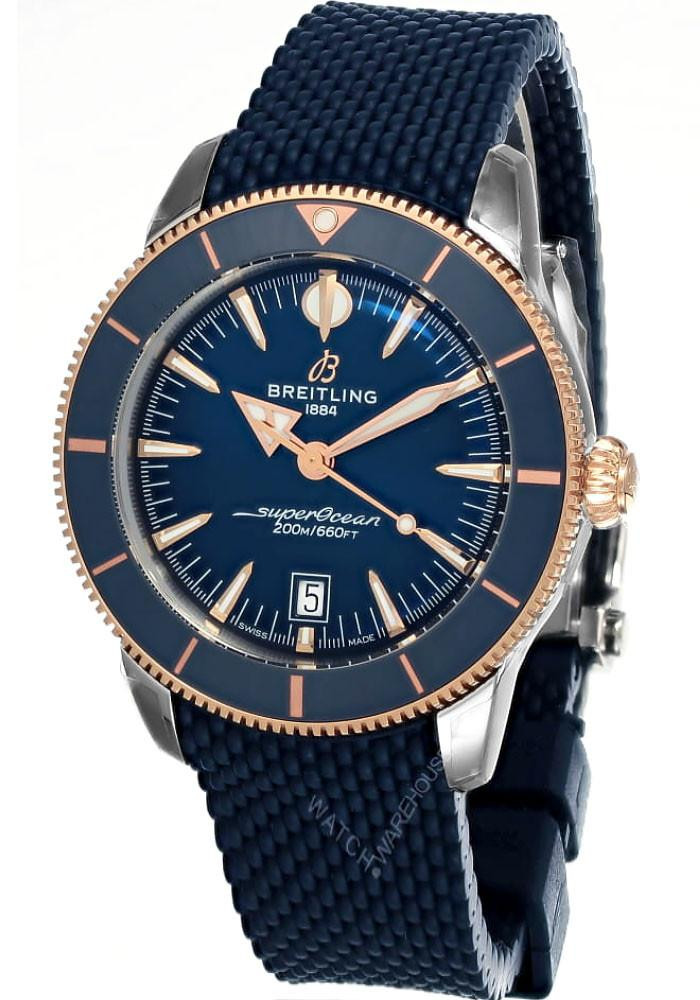 BREITLING Super Ocean Heritage B31 Automatic 44MM Blue Rubber Men's Watch UB3112161C1S1