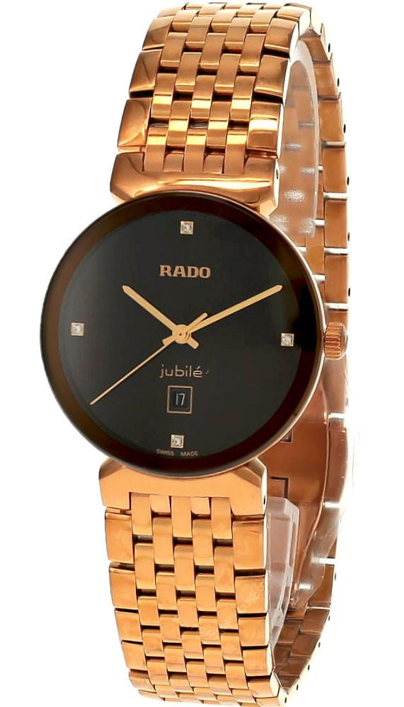 RADO Florence Quartz 30MM Brown Dial 4 Diamond Rose Gold Women's