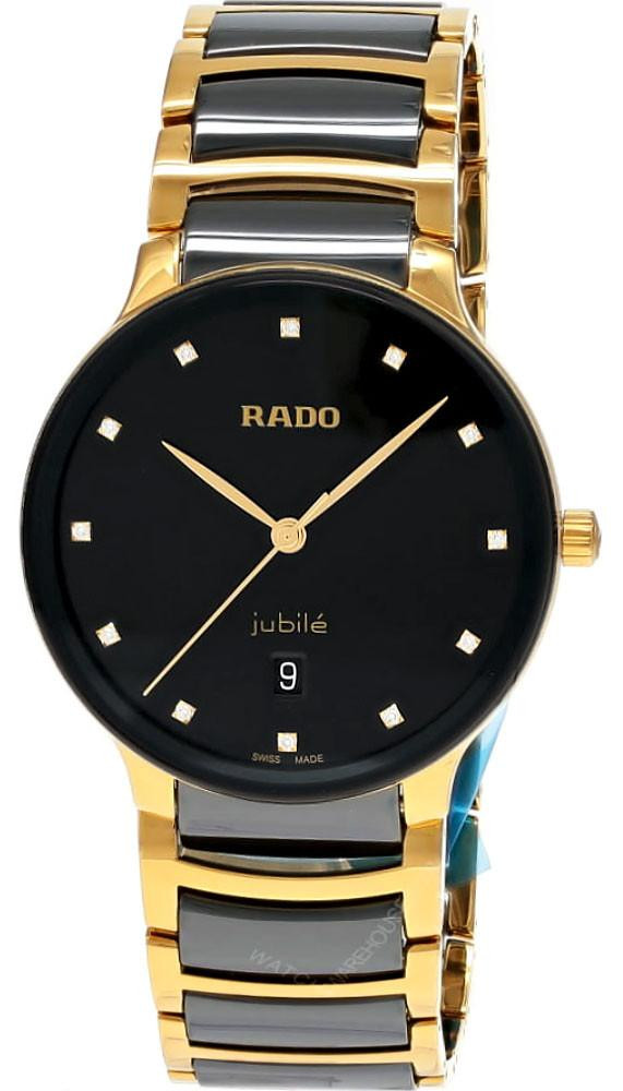 RADO Centrix Quartz 39.5MM Black Diamond Dial Men's Watch