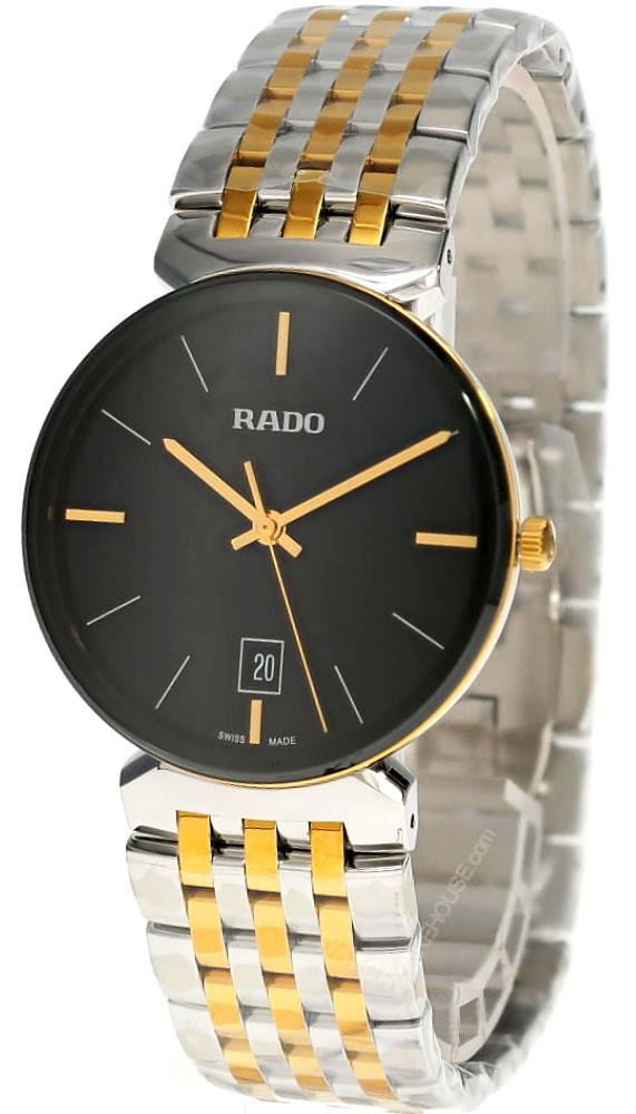 RADO FLORENCE ブラック ゴールド ペア腕時計 RADO Florence Quartz 38MM Black Dial Two-Tone Men's Watch