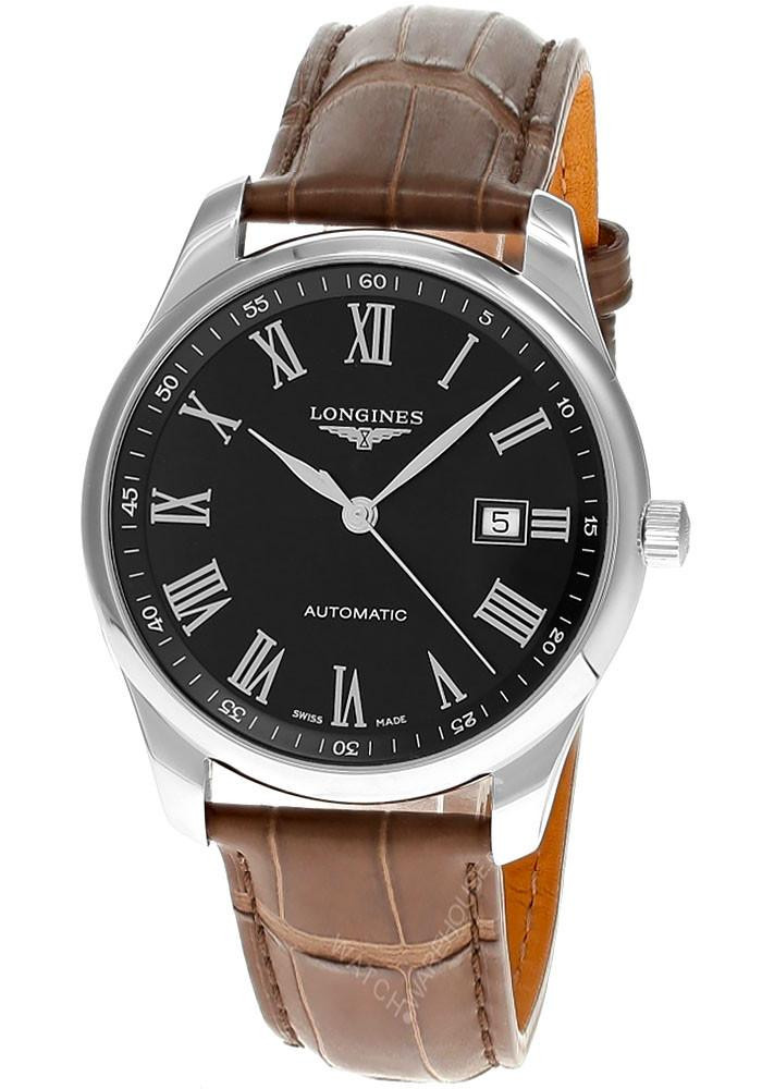 LONGINES Master Collection Automatic 42MM Black Dial Leather Men's Watch L2.893.4.59.2