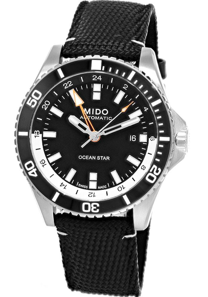 MIDO Ocean Star GMT Automatic 44MM Black Dial Rubber Men's Watch