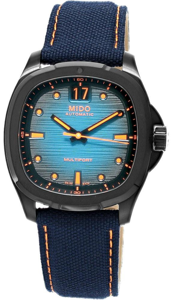 マウル ショートキング MIDO Multifort TV Big Date Automatic 40MM Blue Dial Men's Watch