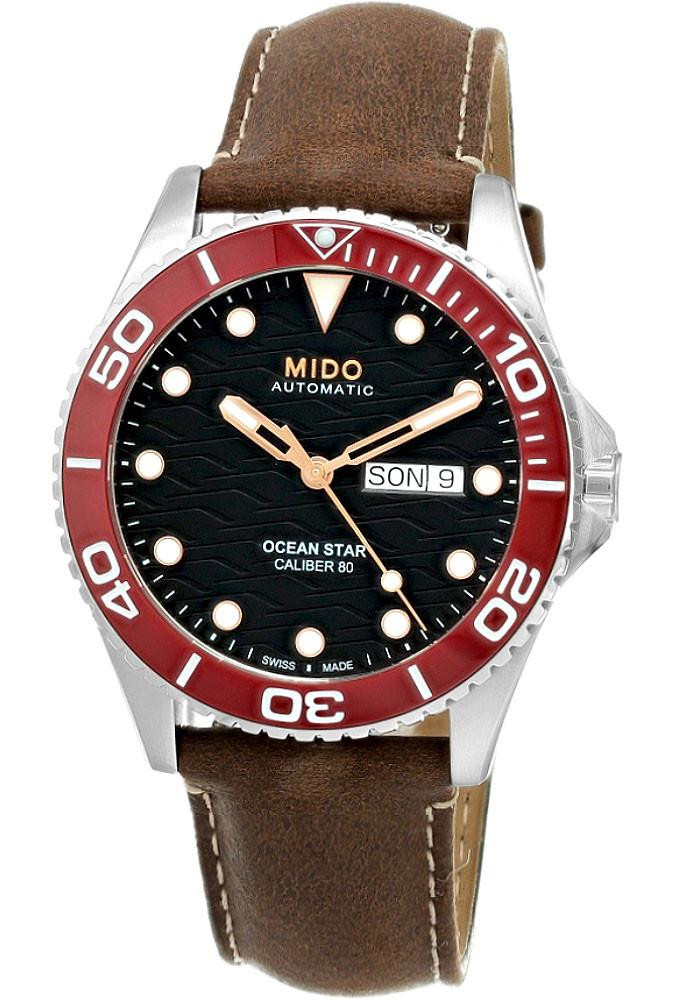 MIDO Ocean Star 200C Automatic 42.5MM Black Dial Leather Men's