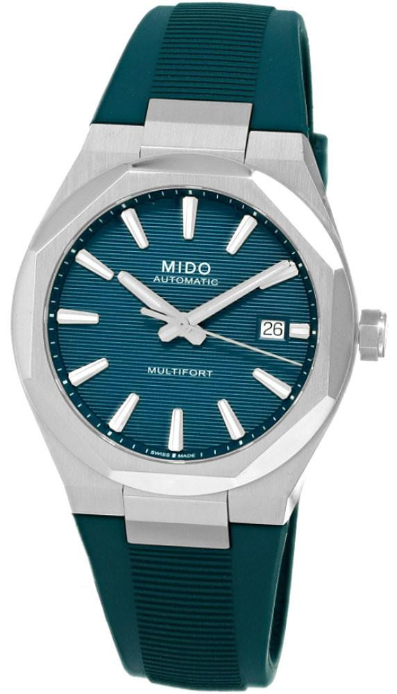 MIDO Multifort 8 One Crown AUTO 40MM Green Dial Rubber Men's Watch