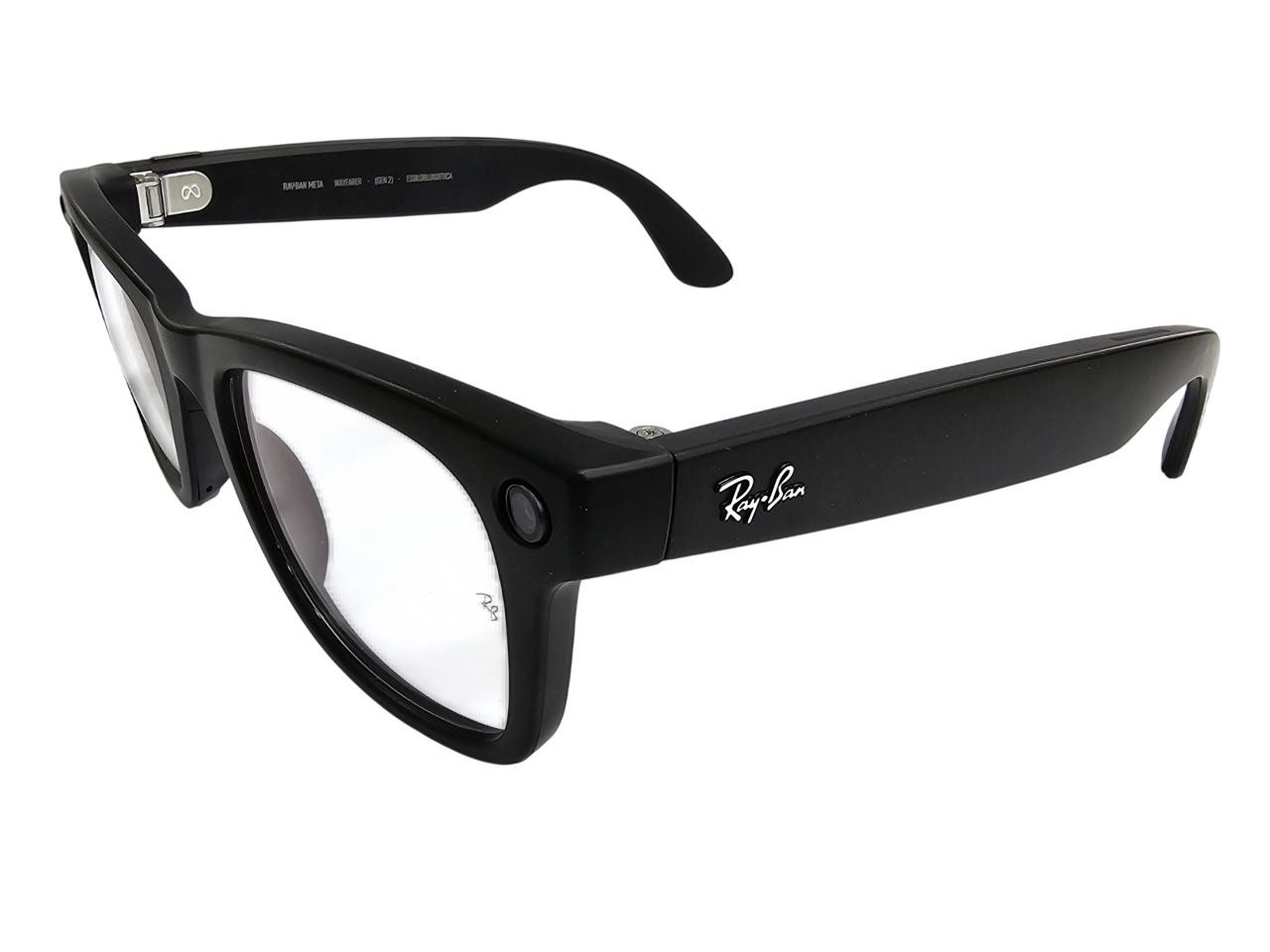 RAY-BAN Meta Wayfarer GEN 2 Matte Black Square Clear/Grey