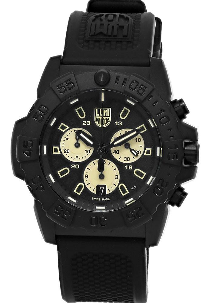 LUMINOX Navy SEAL Chronograph 45MM Black Dial Rubber Men's Watch