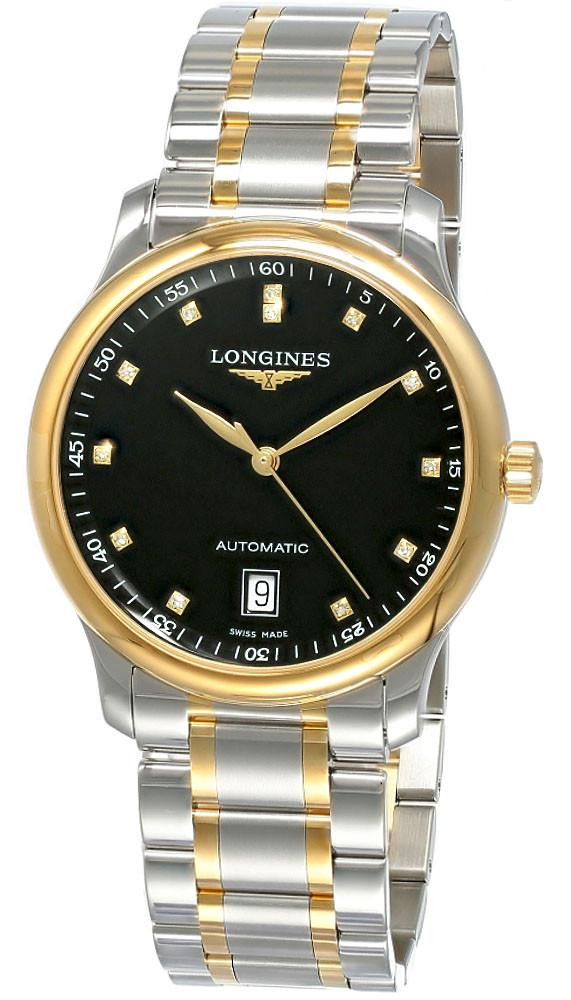 LONGINES Master Collection Automatic 38.5MM Black Dial 12 Diamond Men's Watch L2.628.5.57.7