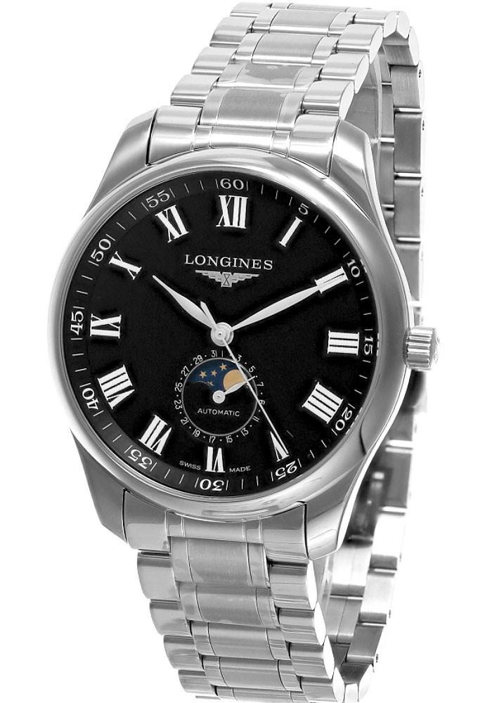 LONGINES Master Collection Moonphase Automatic 42MM Black Dial Men's Watch L2.919.4.51.6