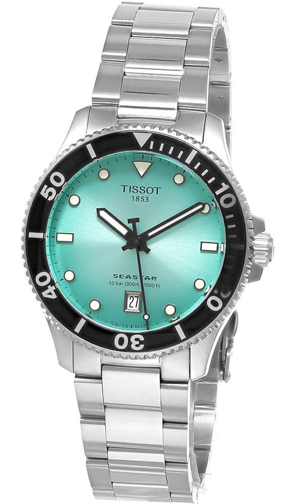 TISSOT Seastar 1000 Quartz SS 36MM Turquoise Dial Unisex Watch