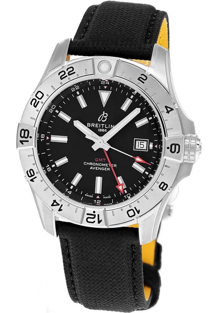 BREITLING Avenger Automatic GMT 44MM Black Dial Men's Watch A32320101B1X1