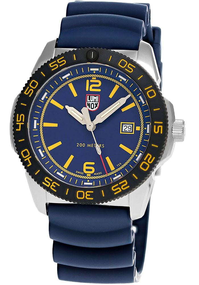 LUMINOX Force Blue Pacific Diver Quartz 44MM Rubber With Strap Extender Men's Watch XS.3125.FB