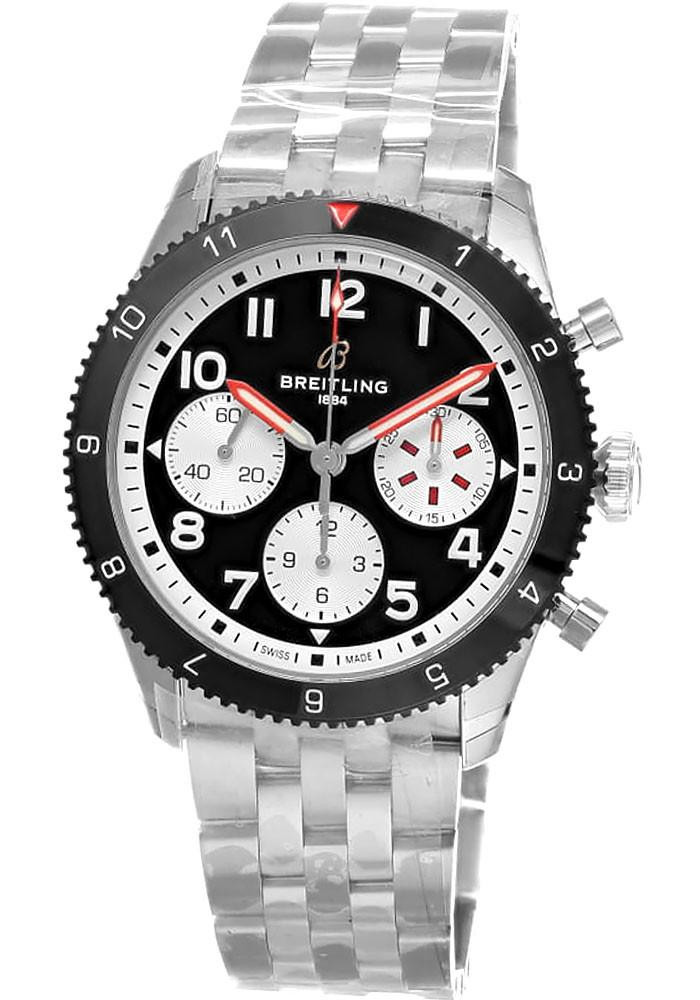 BREITLING Classic AVI Chronograph Mosquito SS 42MM Black Dial Men's Watch Y233801A1B1A1