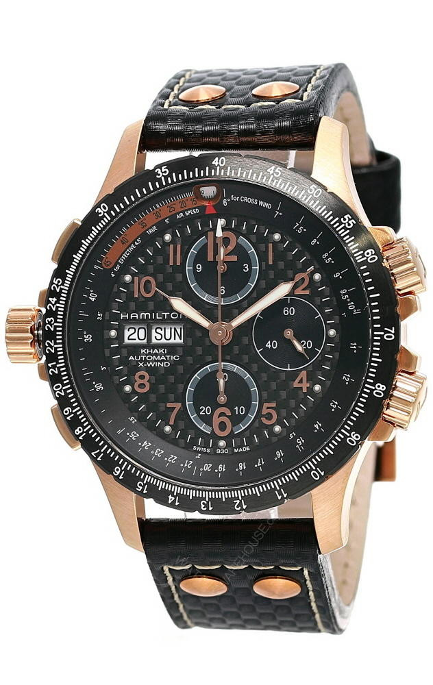 HAMILTON X-Wind Automatic BLK Calfskin Leather Men's Watch