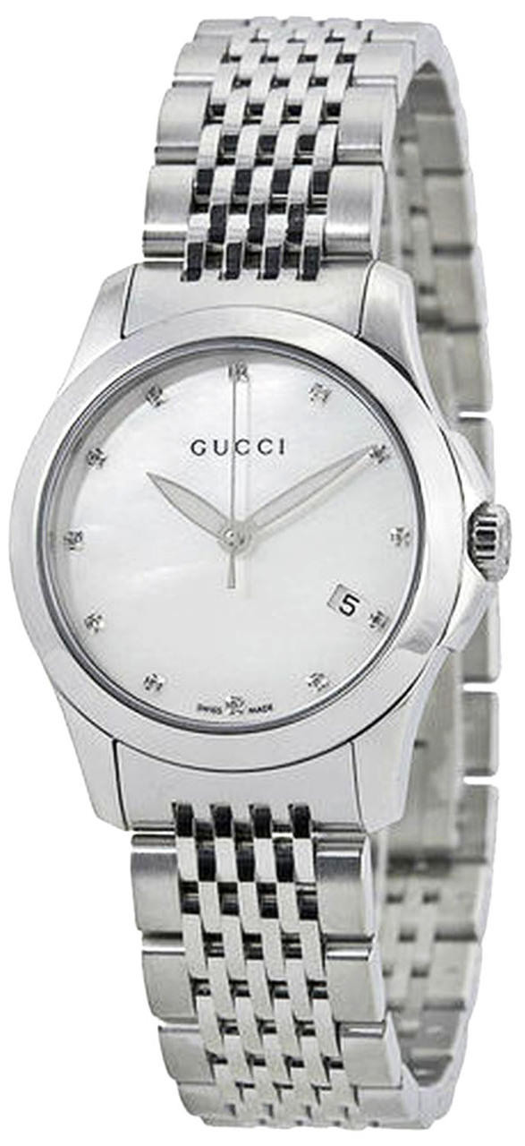 GUCCI G-Timeless Mother of Pearl Dial Diamond Women's Watch