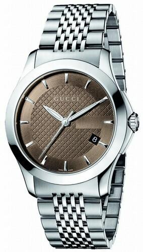GUCCI G-Timeless 38MM Brown Dial Quartz Men's Watch YA126406