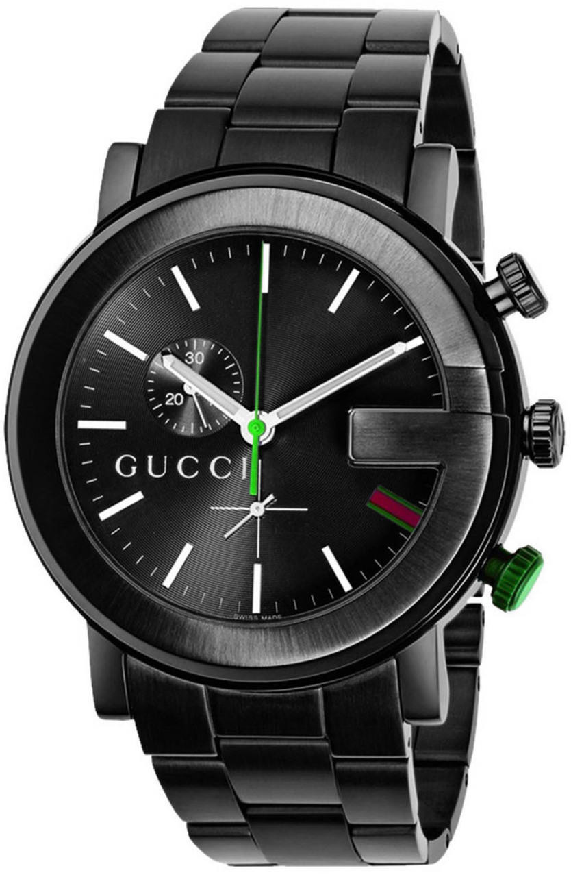 GUCCI 101 G-CHRONO 44MM S-Steel Black PVD Men's Watch YA101331