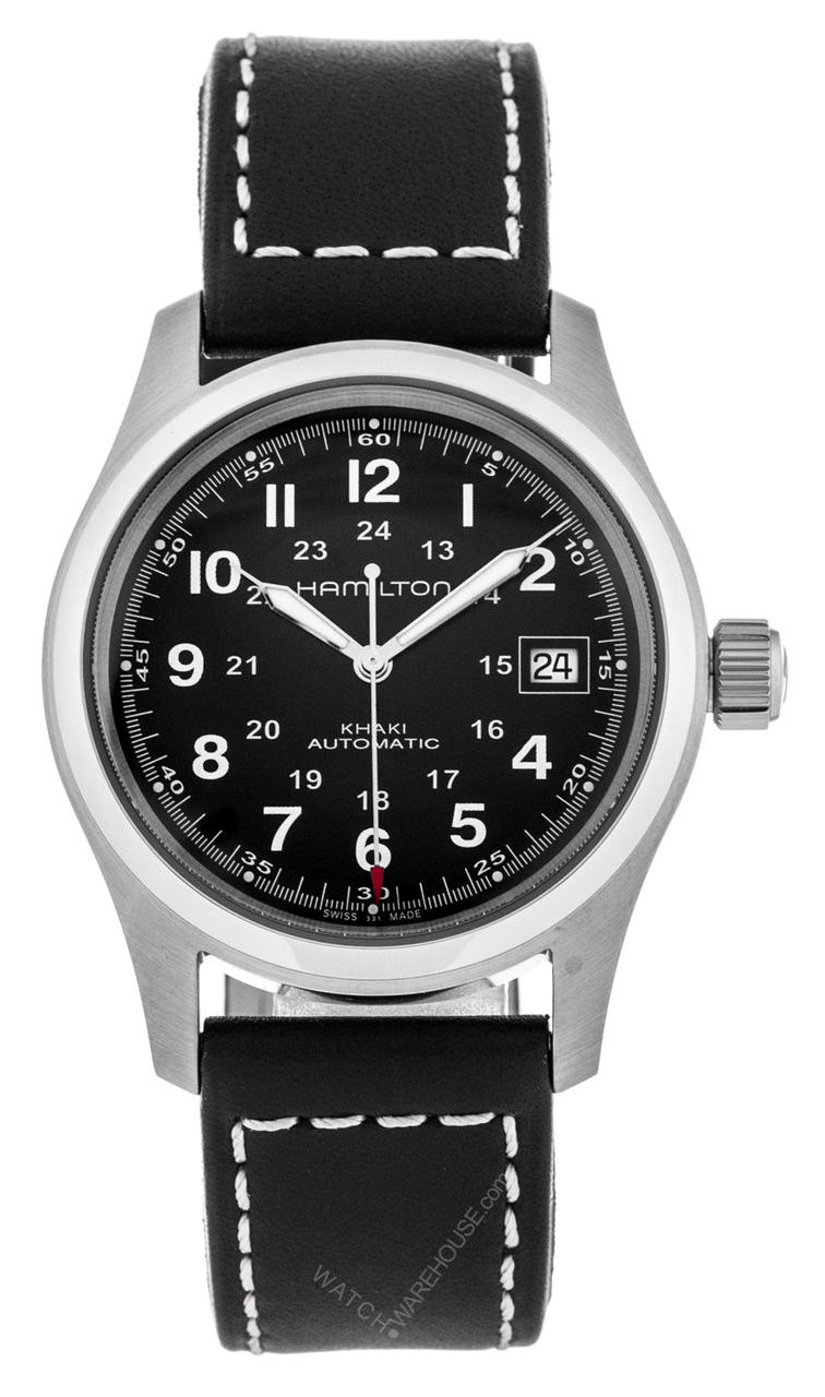 HAMILTON Khaki Field 38MM BLK Leather Automatic Men s Watch