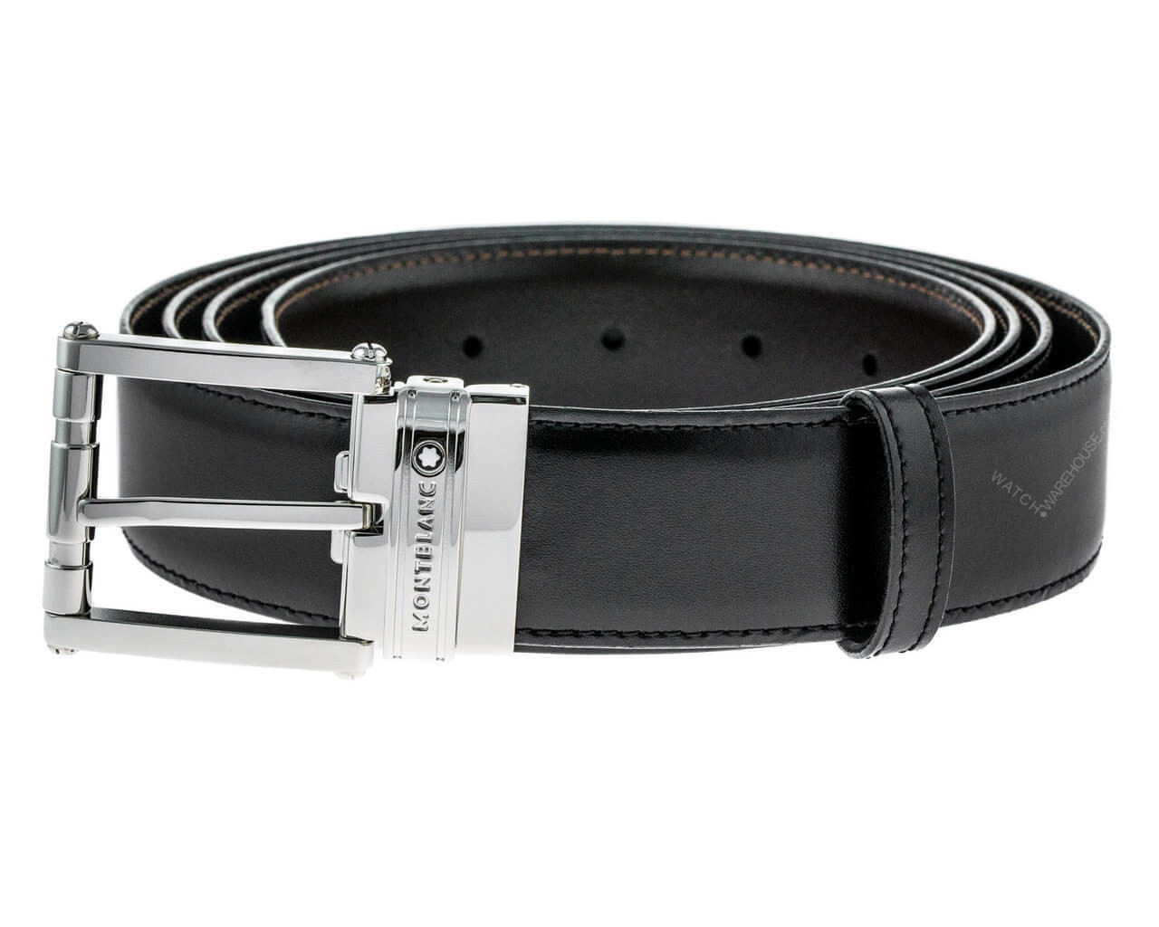 MONTBLANC Reversible Black/Brown Calfskin Leather Men's Belt