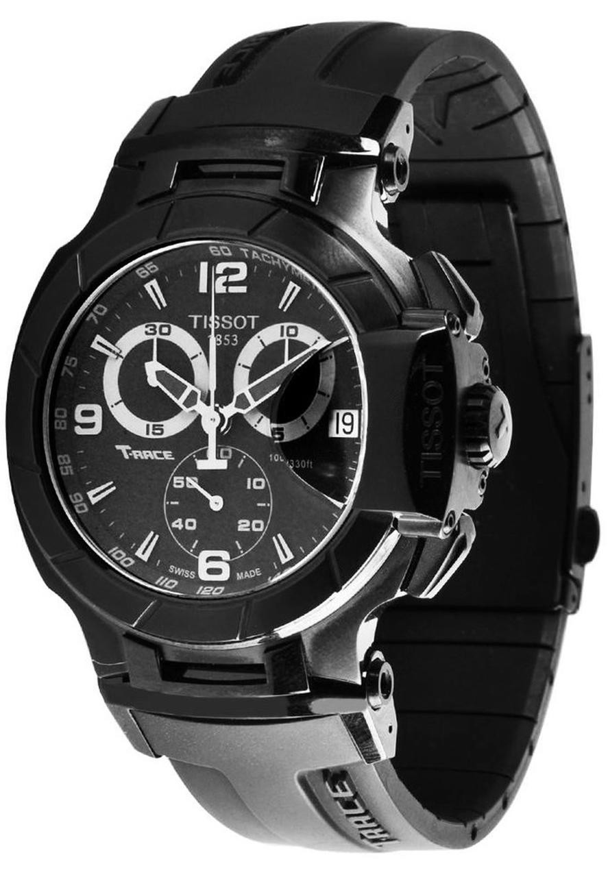 TISSOT T-Race Chronograph All Black Rubber Men's Watch T0484173705700