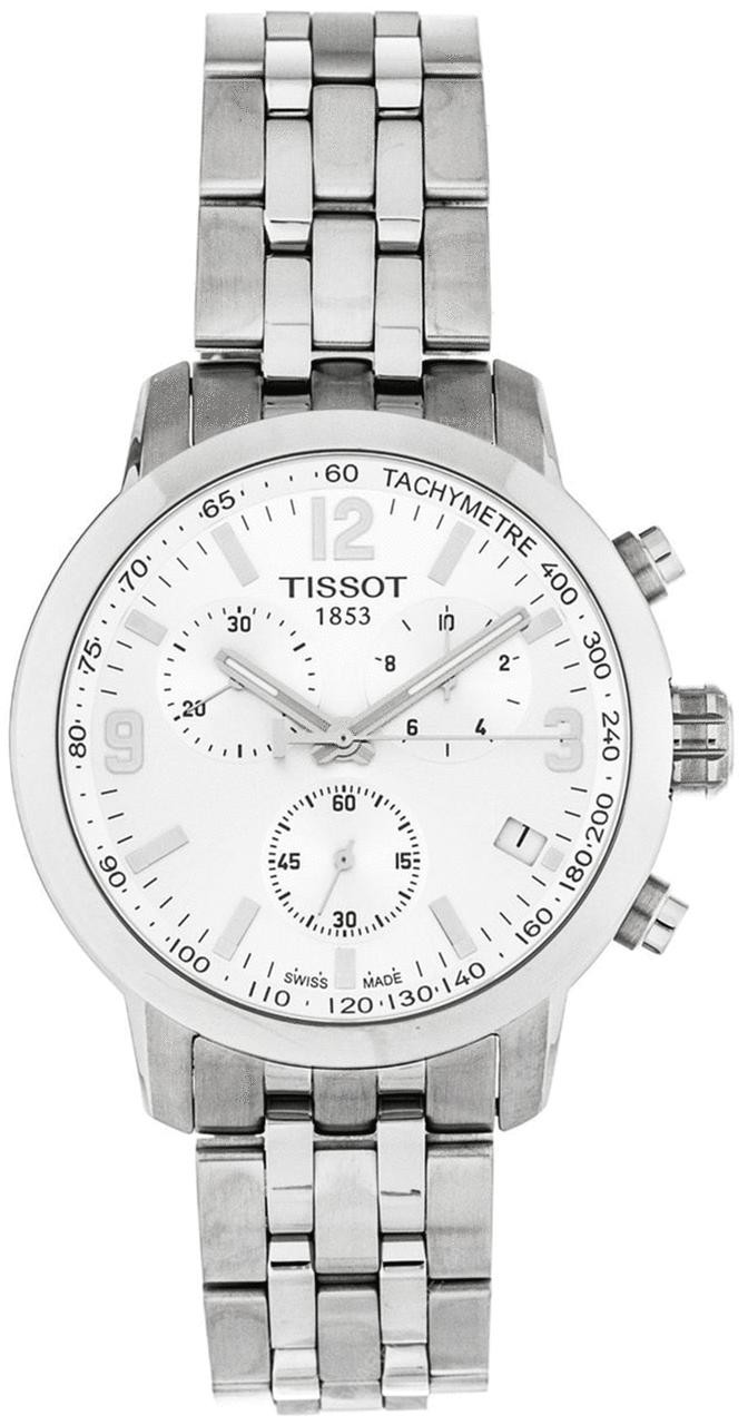 TISSOT ＰＲＣ200 クロノスチール　ウォッチ Tissot PRC 200 Men's Quartz Chrono Black Dial Watch with