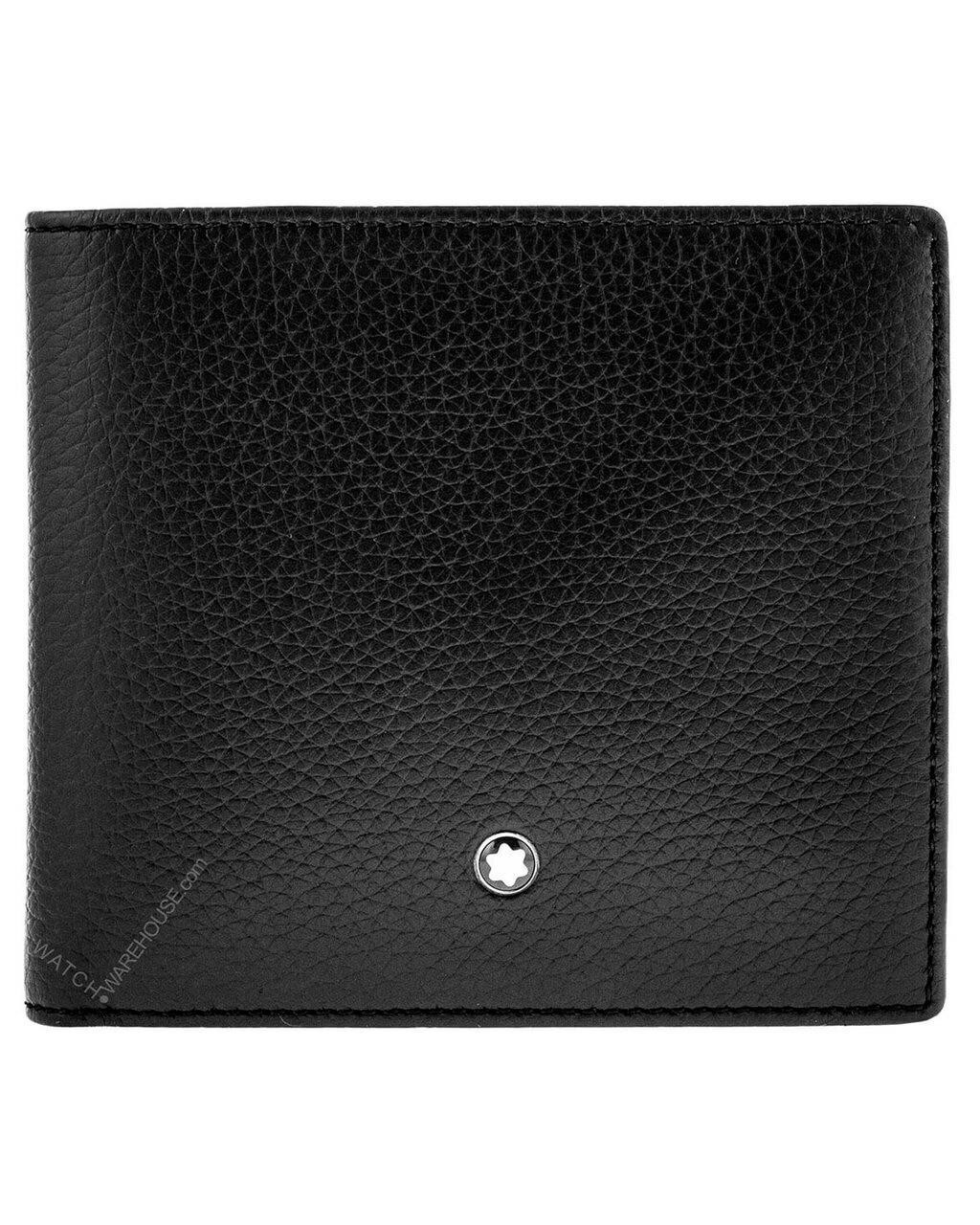 MONTBLANC Meisterstuck 4cc Black Cowhide Italian Leather Wallet 