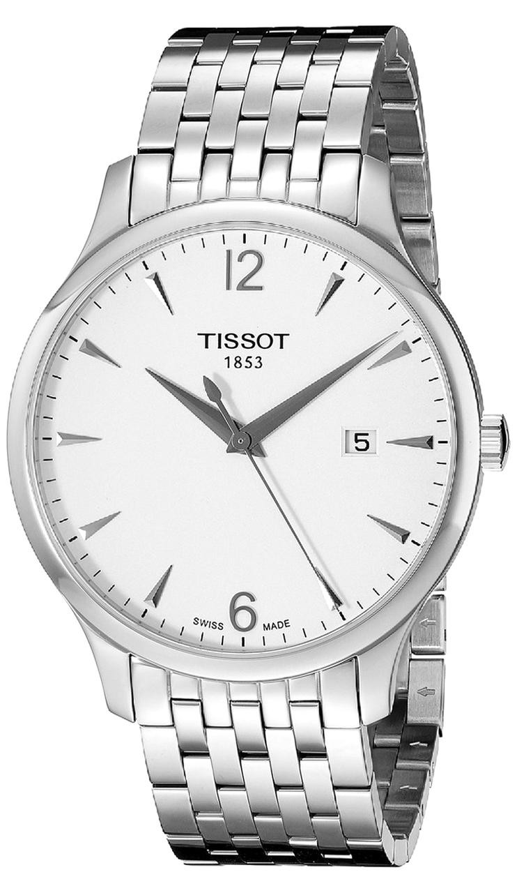 TISSOT Tradition 42MM SS Date Silver Dial Men's Watch