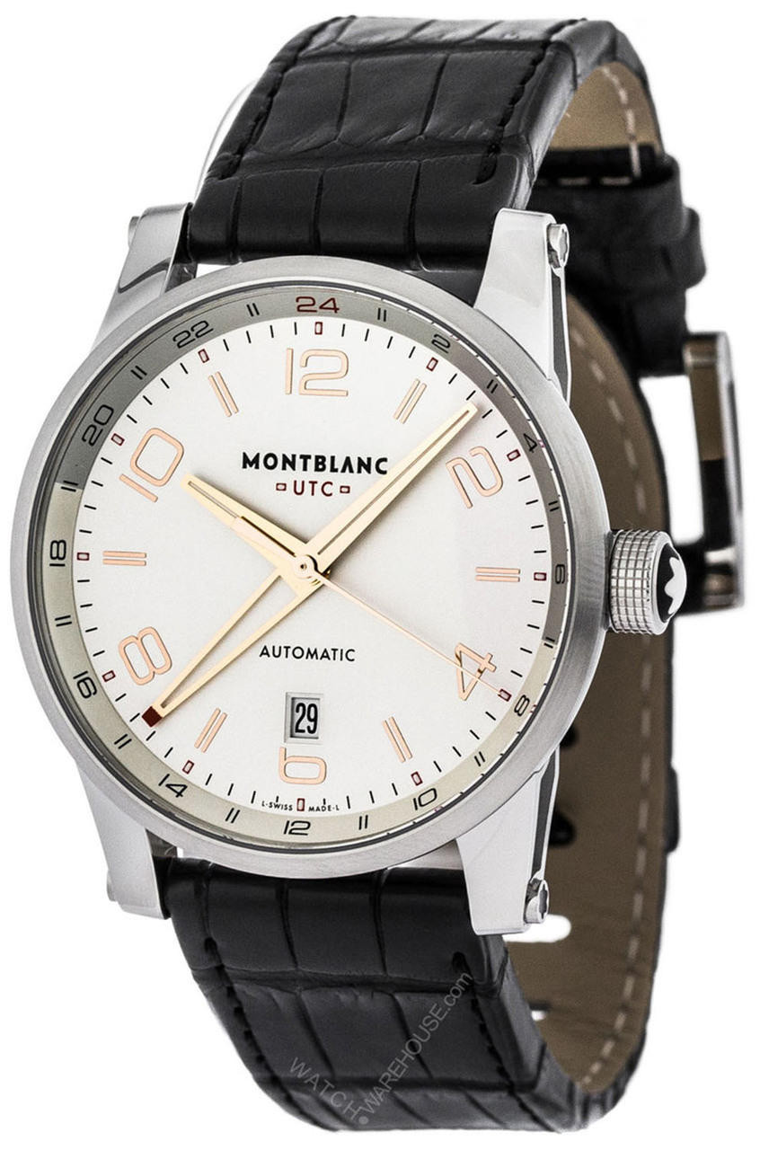 MONTBLANC Timewalker GMT Voyager 42MM UTC Leather Men's Watch 109136