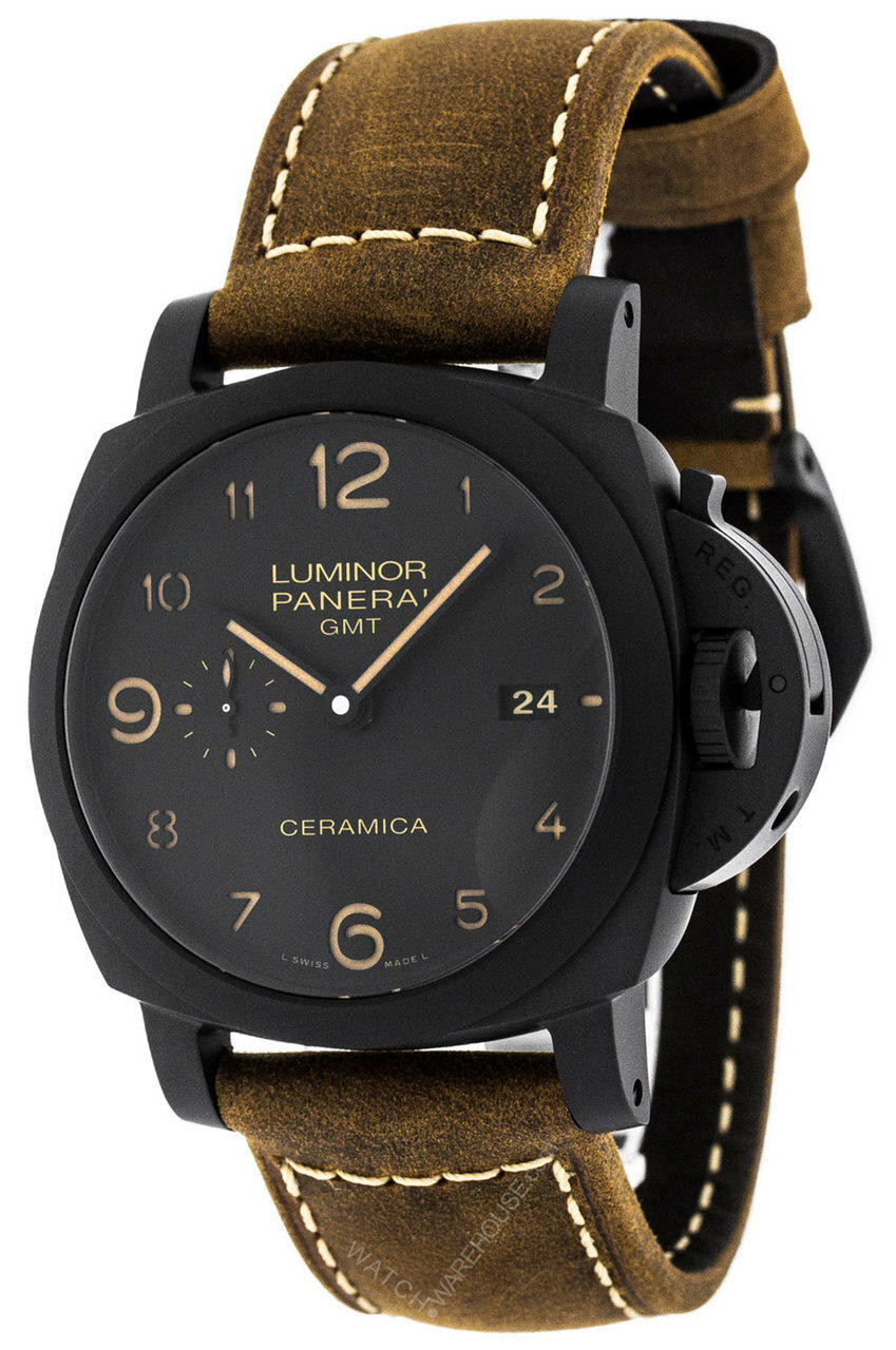 PANERAI Luminor 1950 3 Days GMT 44MM Black Dial Men s Watch