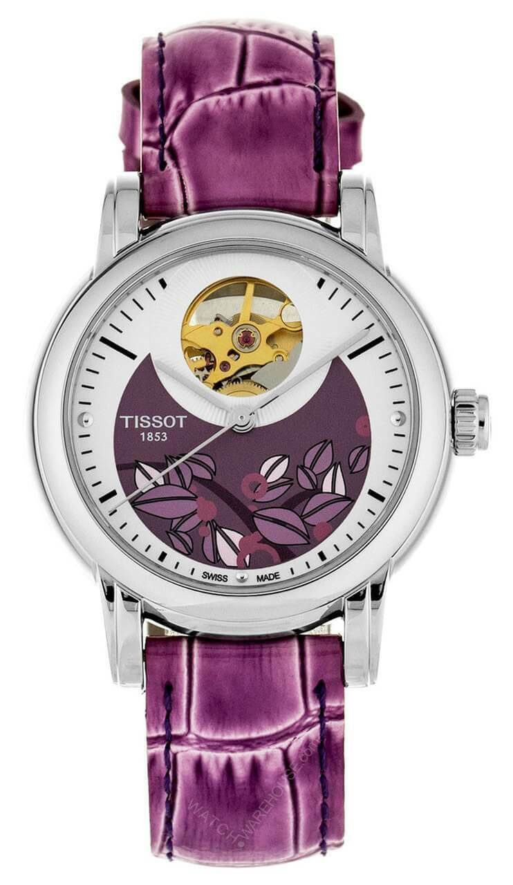 TISSOT Lady Heart Automatic Violet LTHR Women display picture 3