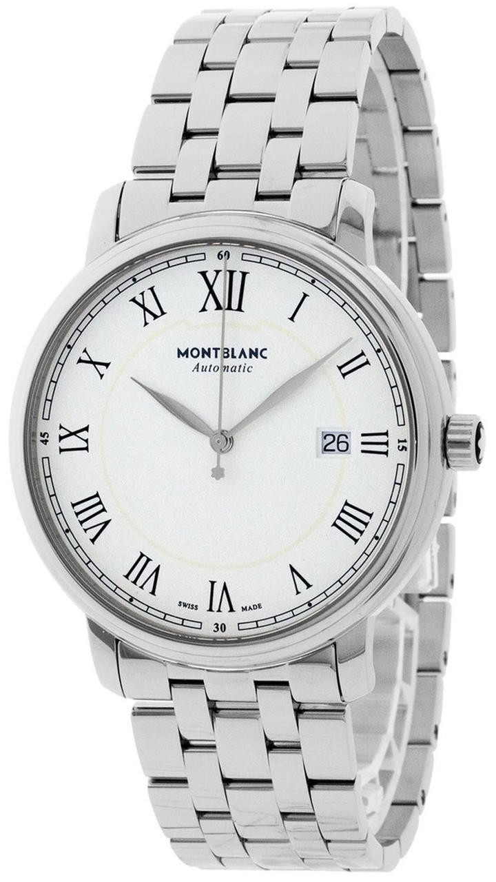 MONTBLANC Tradition Date 40MM Auto White Dial SS Men's Watch