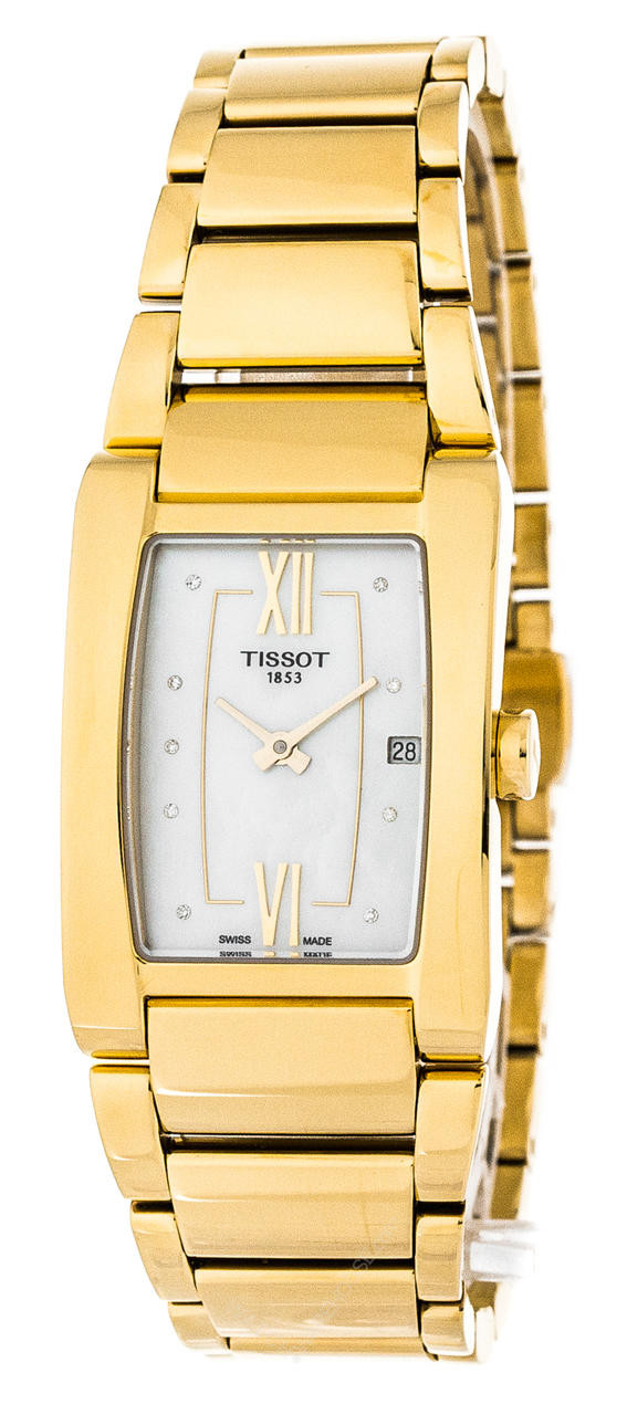 TISSOT Generosi-T Quartz WHT MOP Gold PVD Women display picture 2