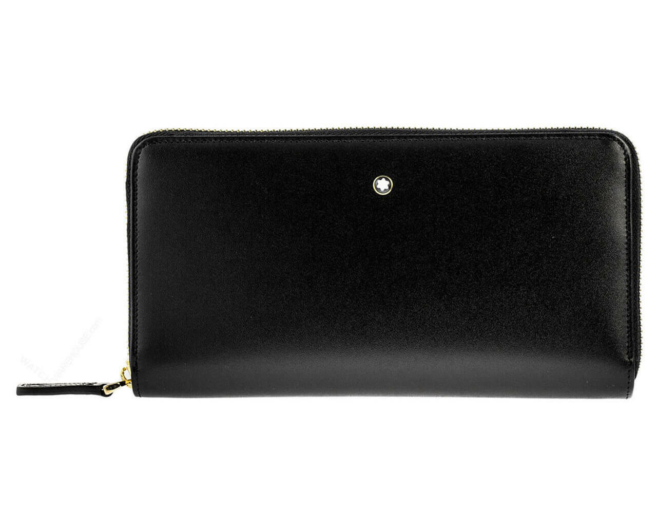MONTBLANC Meisterstuck 8cc Long Black Leather Zip Around Wallet