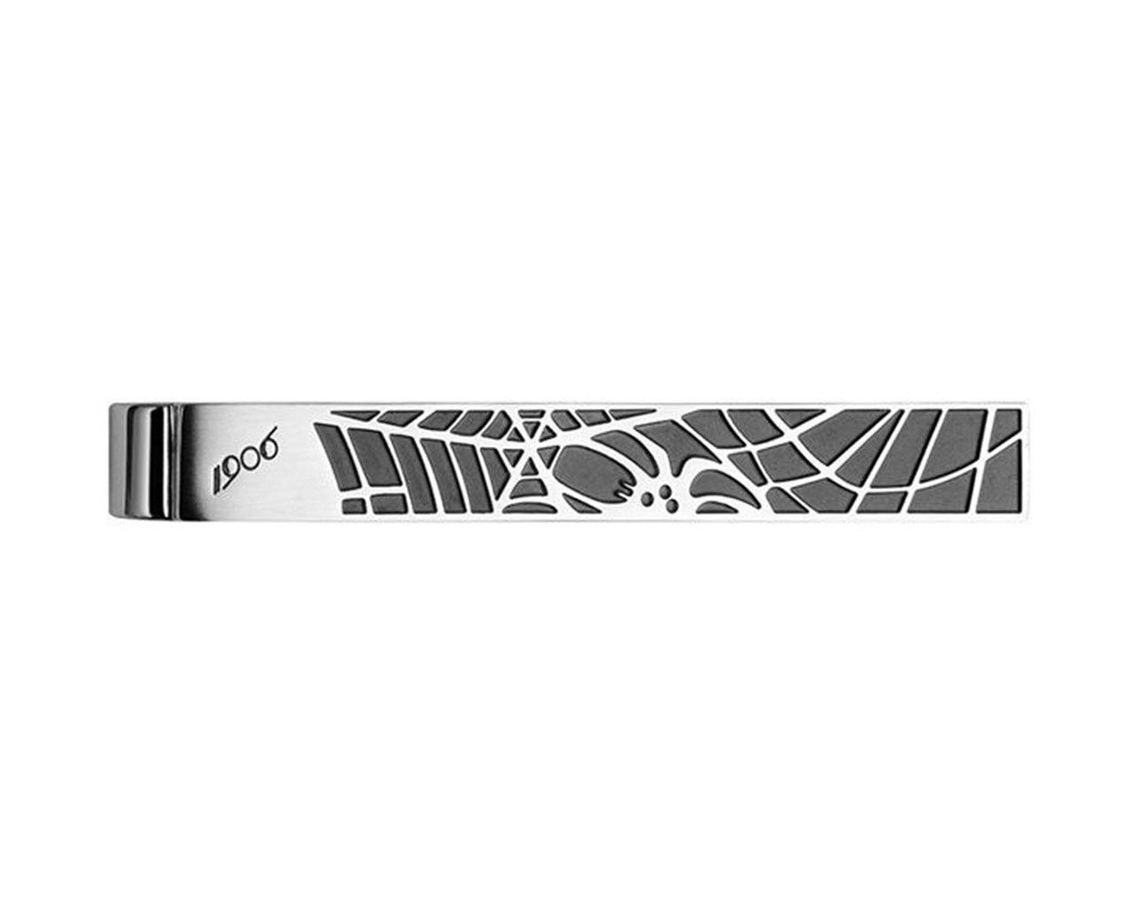 MONTBLANC Spider Collection Black Stainless Steel Tie Bar Clip 114710