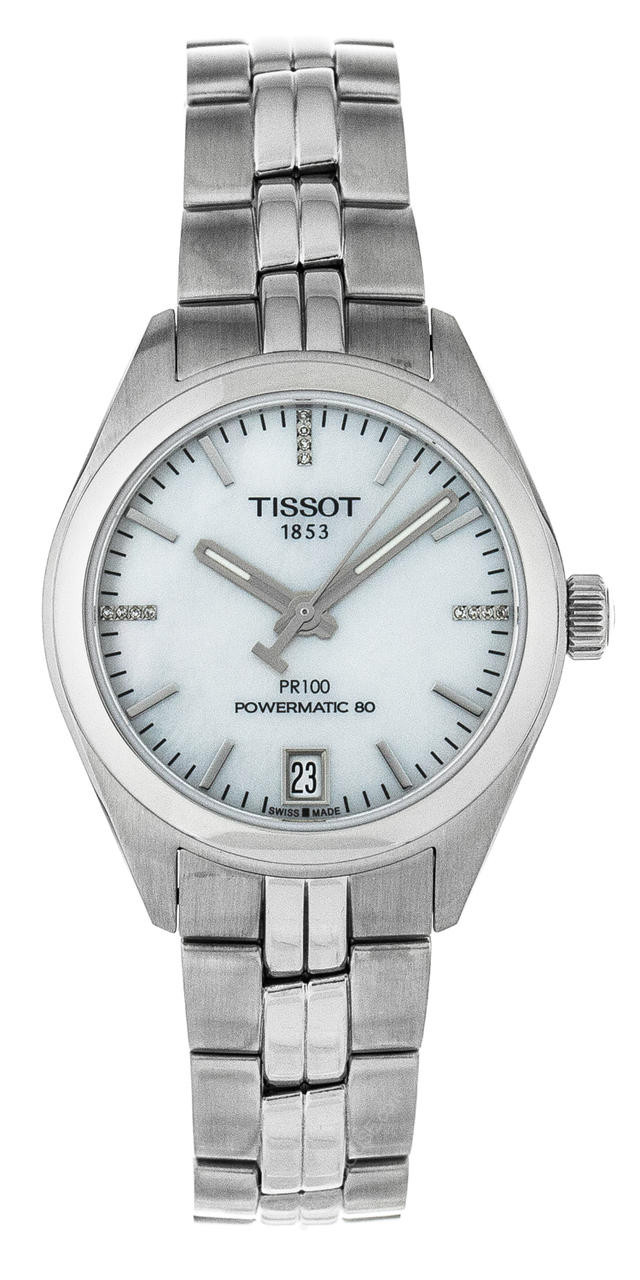 TISSOT PR 100 Powermatic 80 33MM MOP Dial Diamond Watch T1012071111600