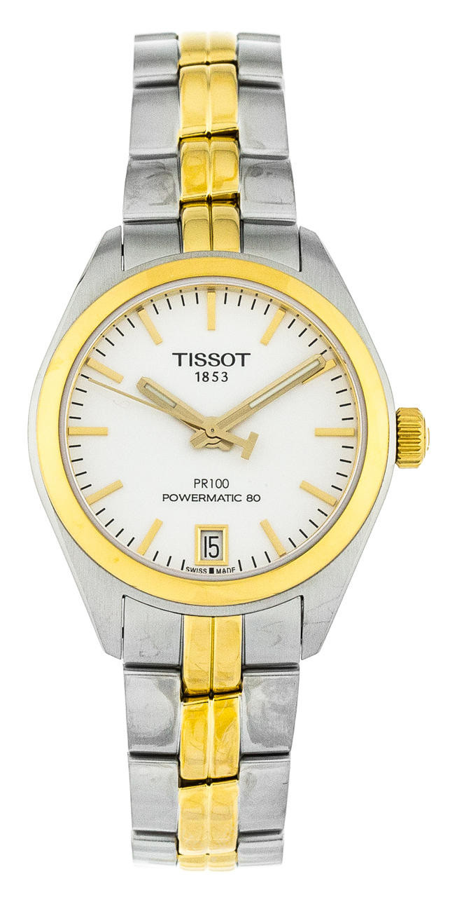 TISSOT PR 100 Powermatic 80 Silver Dial Two-Tone Watch T101.207.22.031.00