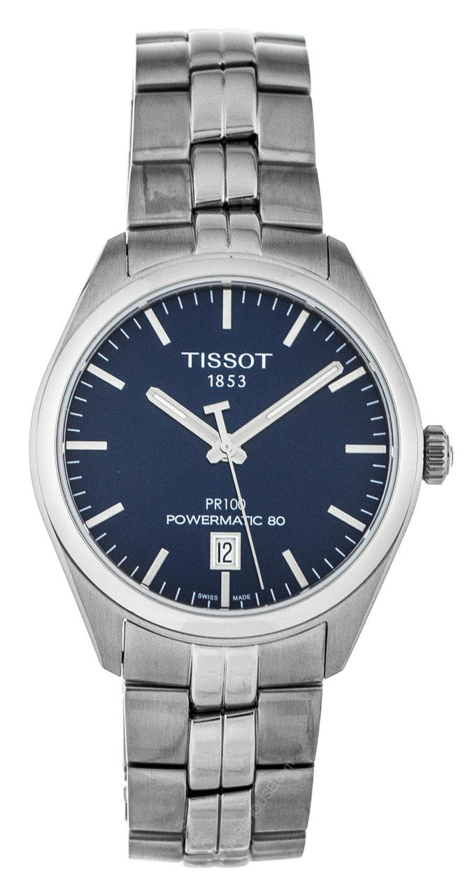 Reloj de hombre Tissot pr100 automático azul T1014071104100