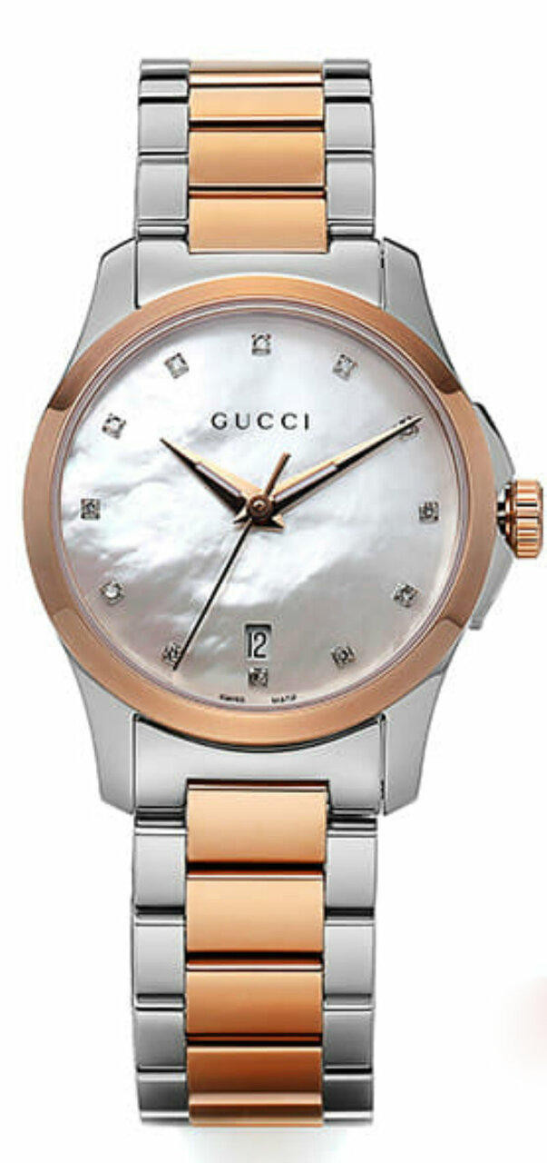 GUCCI シルバー×ピンクゴールド　時計　YA126544 GUCCI シルバー×ピンクゴールド 時計 YA126544 GUCCI シルバー