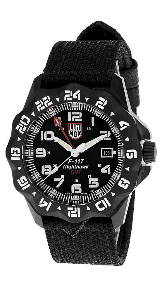 LUMINOX F-117 Nighthawk 6420 Series 44MM SS Fabric Strap Watch XA