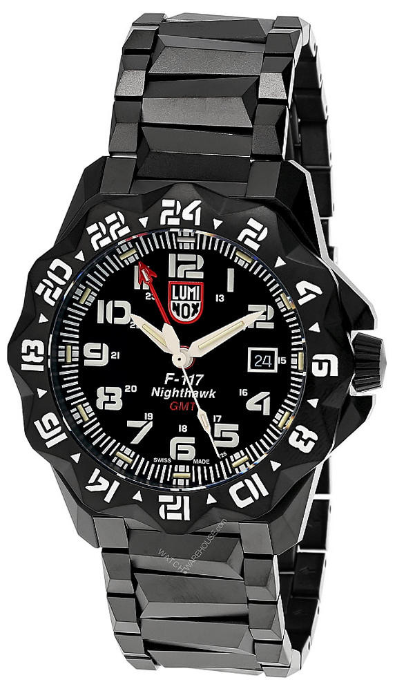 LUMINOX F-117 Nighthawk 6420 Series 44MM BLK Steel Men's Watch XA