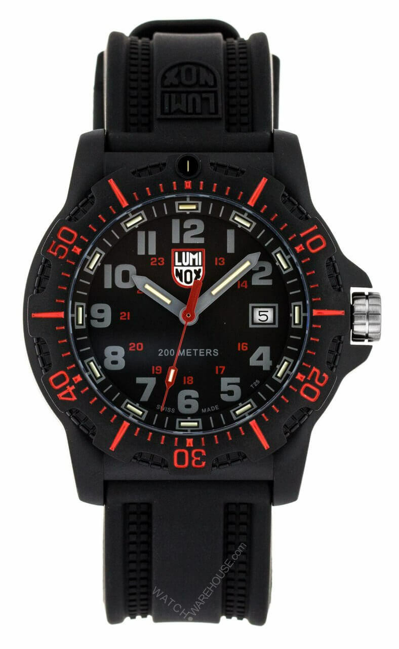 LUMINOX Black OPS 45MM Rotating Bezel Black Rubber Men's Watch XL